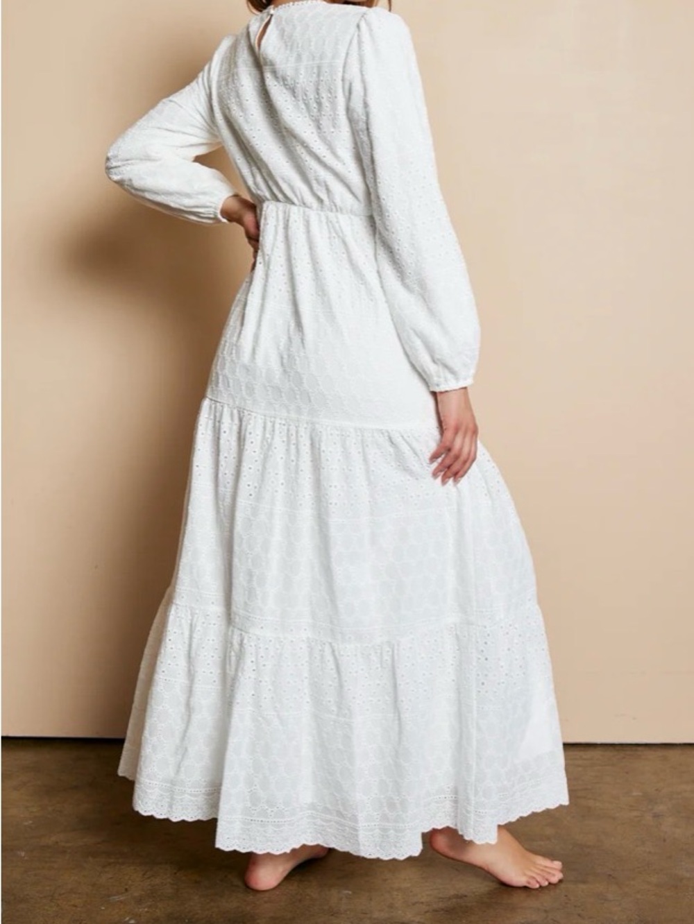 The White | Sunny White Eyelet Temple Maxi Dress XL - Picture 6 of 16